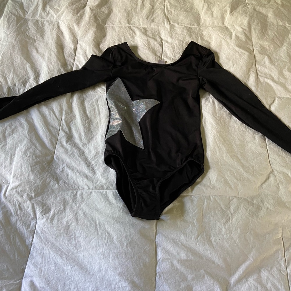 Black leotard with silver star